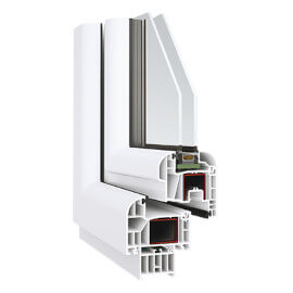 Fenster-Profil mit Rundung
