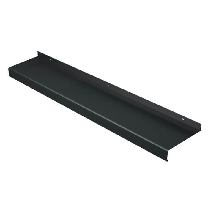 Aluminium Außenfensterbank in Farbe Anthrazit 500x50mm mit passenden Putzabschlüssen
