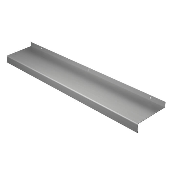 Aluminium Außenfensterbank in Farbe Silber EV1 500x50mm mit passenden Putzabschlüssen