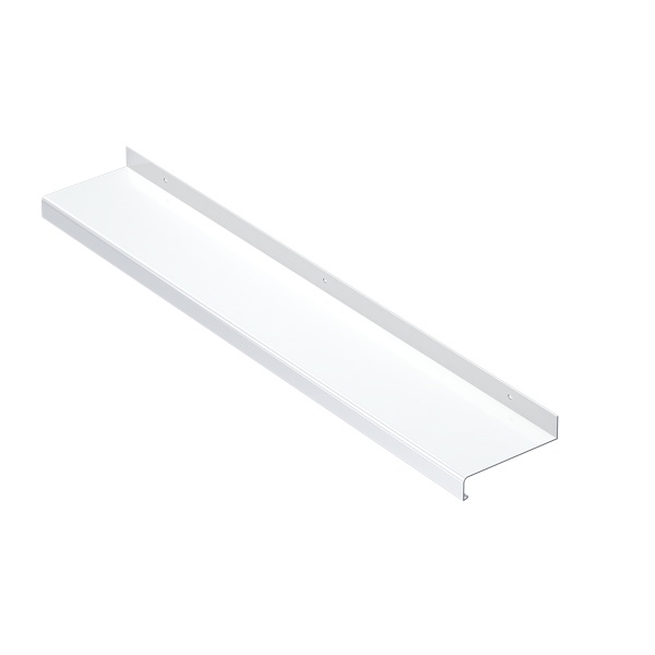 Aluminium Außenfensterbank in Farbe weiß RAL 9016 500x50mm