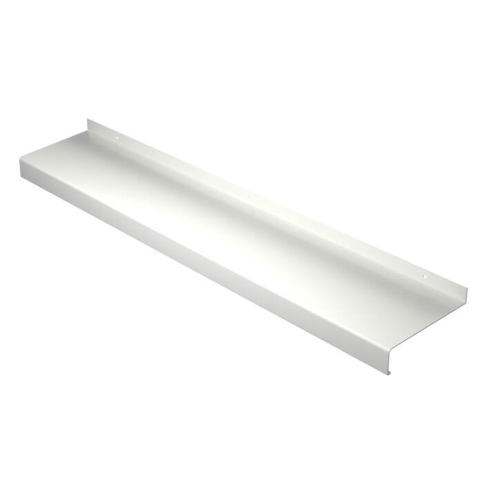 Außenfensterbank Aluminium in Farbe Weiß RAL 9016 300x50mm