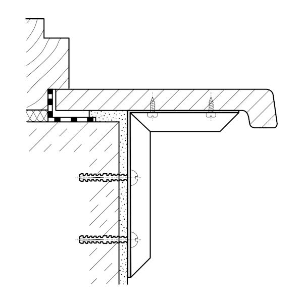 Fensterbank-Konsole 200x125 mm