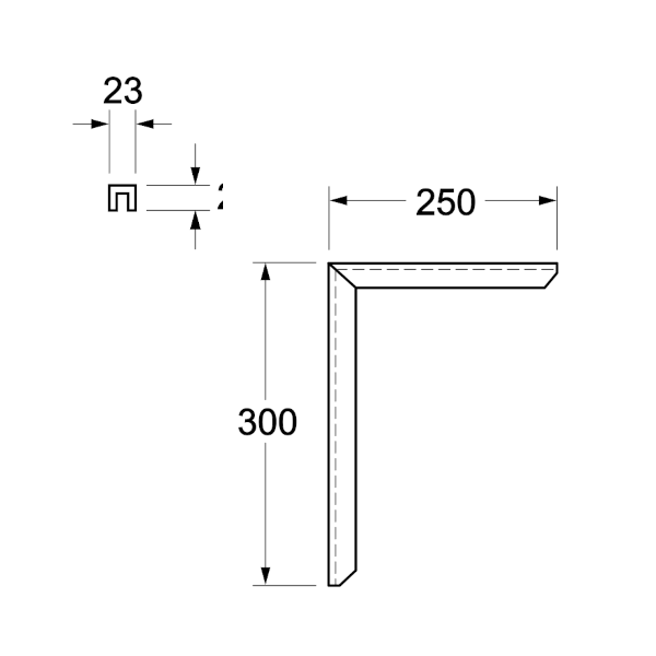 Fensterbank-Konsole 300x250 mm Detail 1