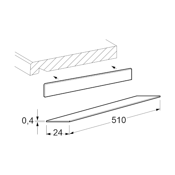 Laminatstreifen für compact