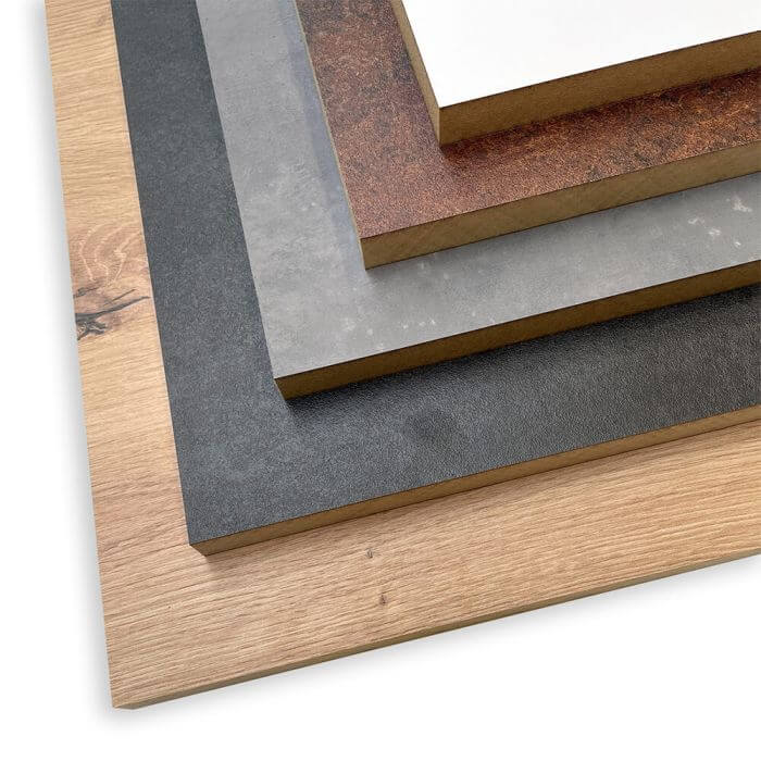 MDF Platten in verschiedenen Dekoren