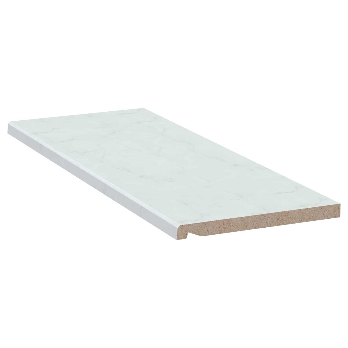 Marmor Fensterbank, Innenfensterbank Werzalit compact, 300 x 100 mm, Dekor Marmor bianco