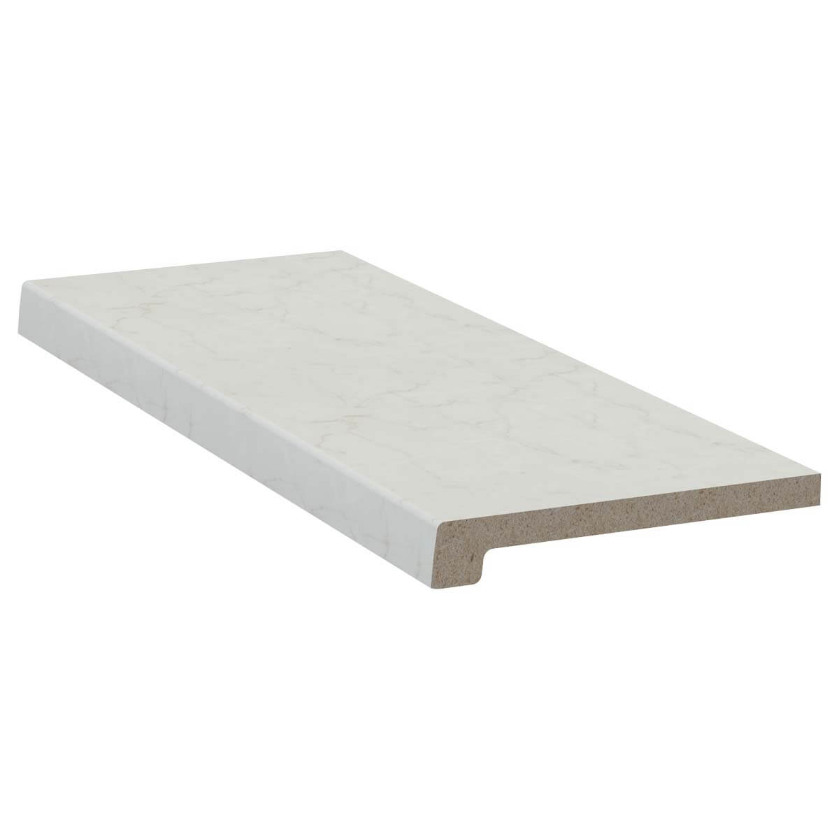 Marmor Fensterbank, Innenfensterbank Werzalit compact, 300 x 100 mm, Dekor Marmor bianco Detail 1